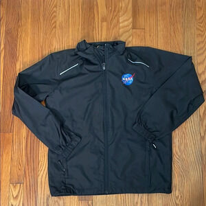 Core365 NASA Full Zip Lightweight Windbreaker Black Men’s Small